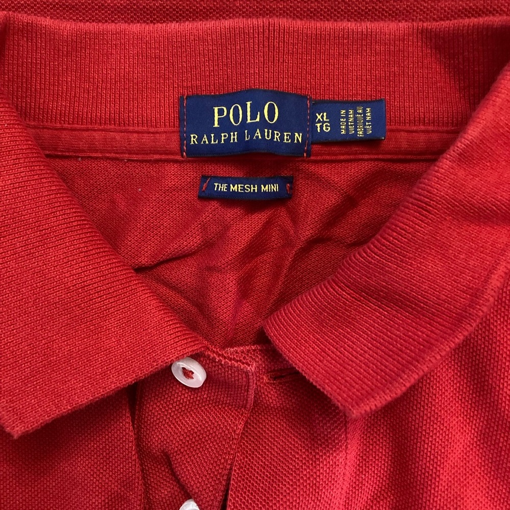 Red plus size polo